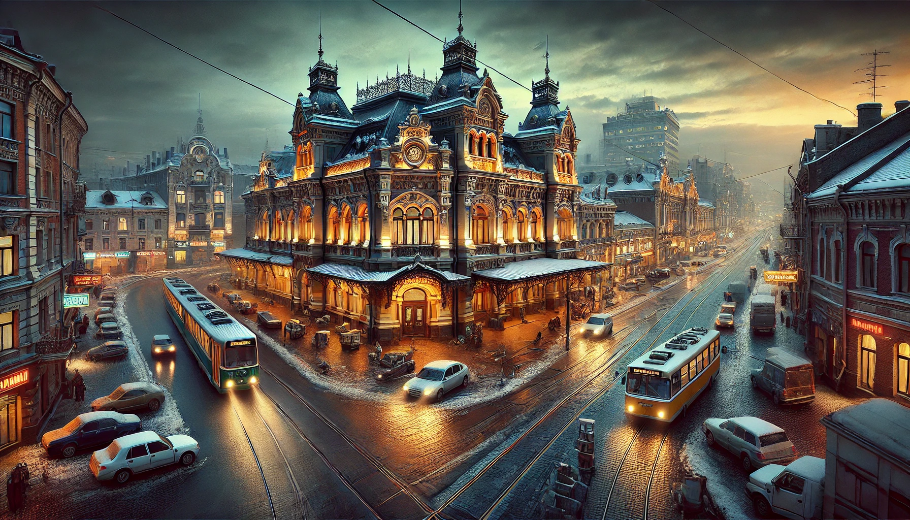 Залізничний район міста Львів із фокусом на залізничний вокзал. Пошук хати бот.